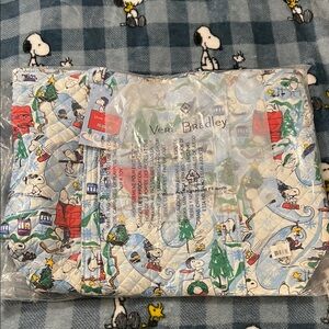 Vera Bradley Ski Slope Snoopy  Quilted Large Vera Tote NWT